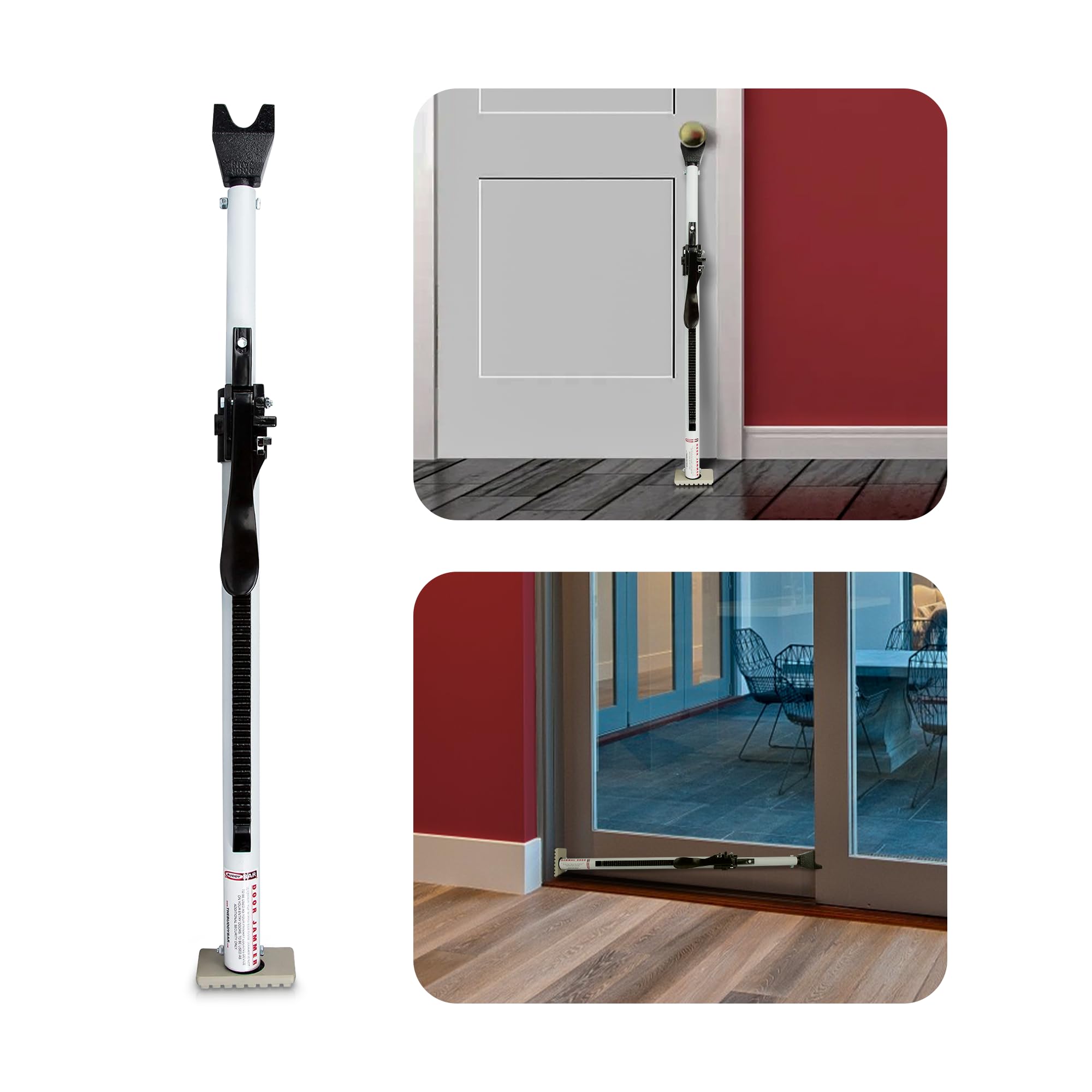 Buddybar ドアジャマー ドア用防犯バー（内開き扉専用・長さ調節可能） Amazon.com: Buddybar Door Jammer Home Security Door Bar : Office